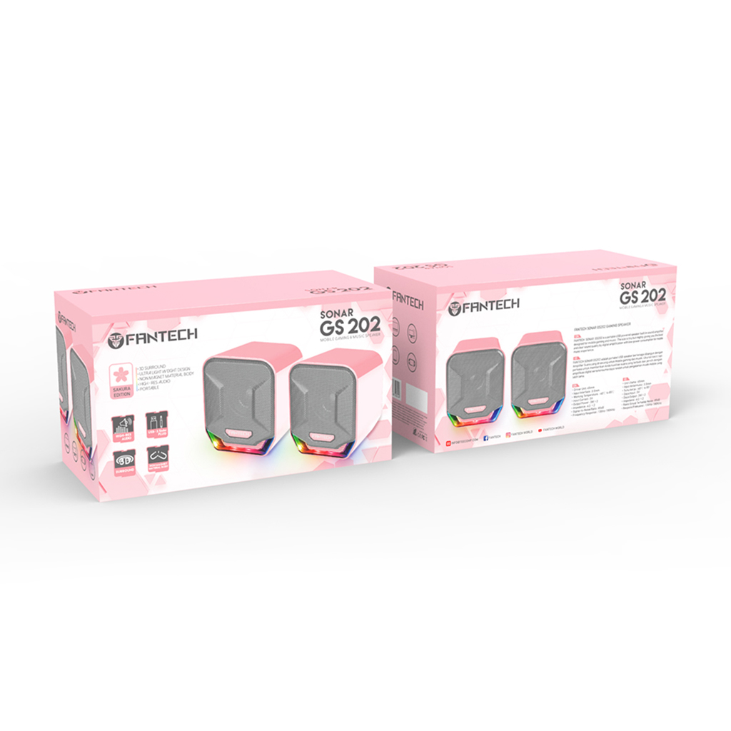 Parlante FANTECH GS202 SONAR Rosado               