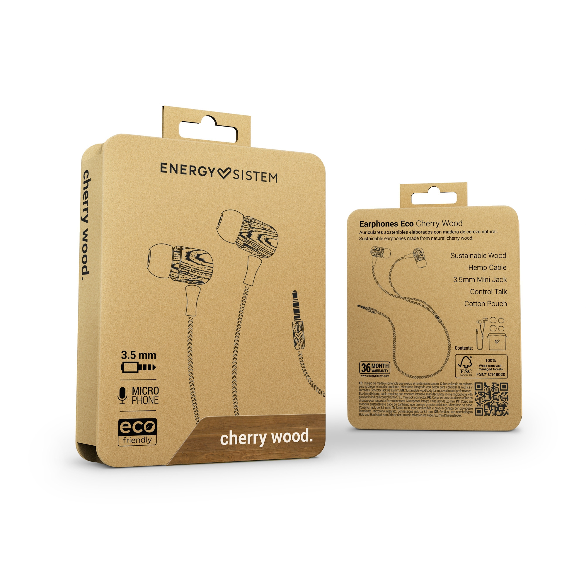 Auriculares C/Micro ENERGY SISTEM Cherry Wood