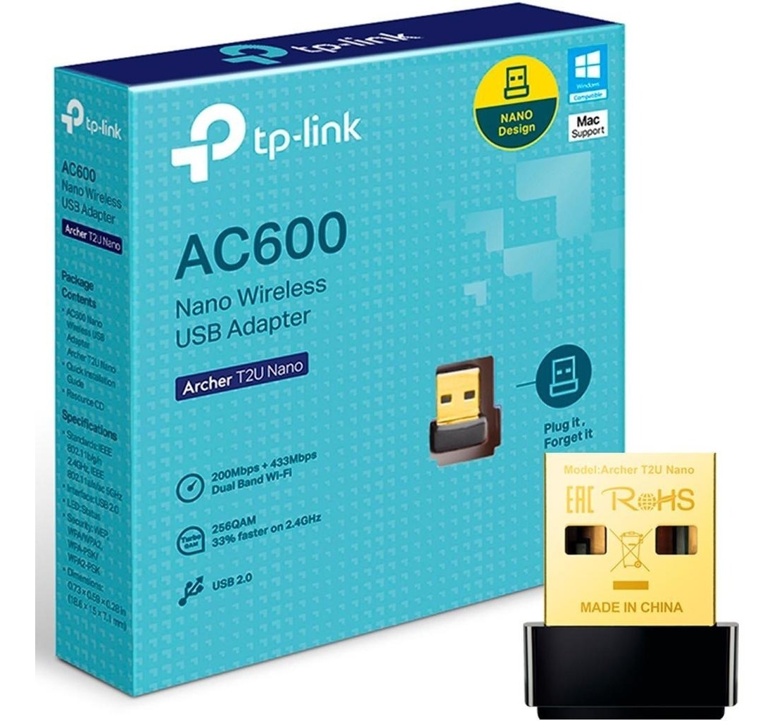 Tarjeta WIFI USB TP-LINK AC600 T2U NANO 2.4/5ghz