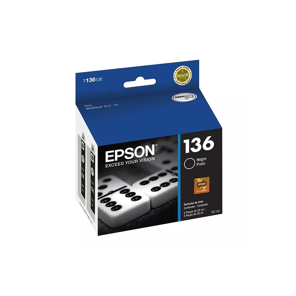 Cartucho ORIGINAL EPSON 136 Negro                 