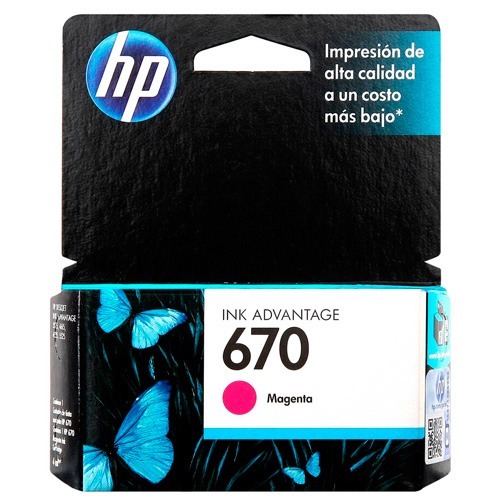 Cartucho ORIGINAL HP 670 Magenta                  