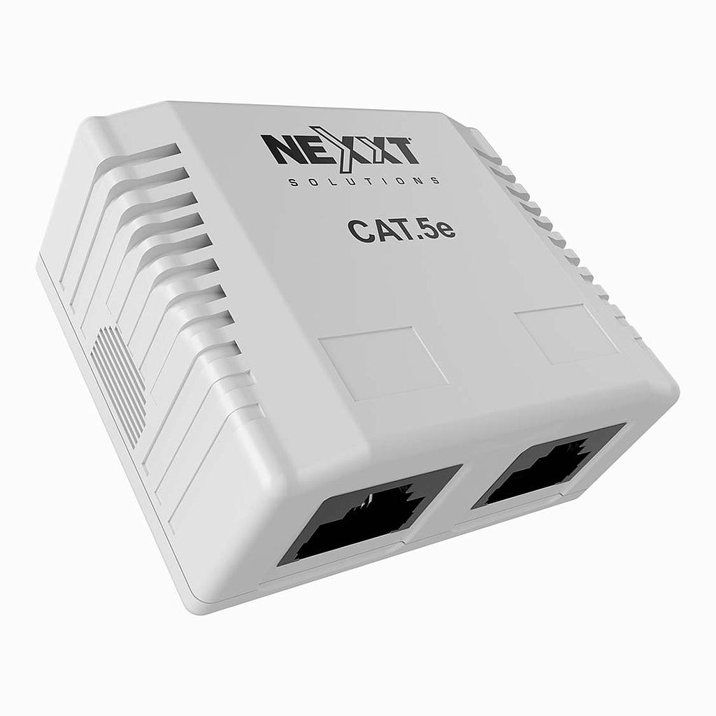 Caja RJ-45 de dos puertos categoría 5e AE180NXT13 Nexxt