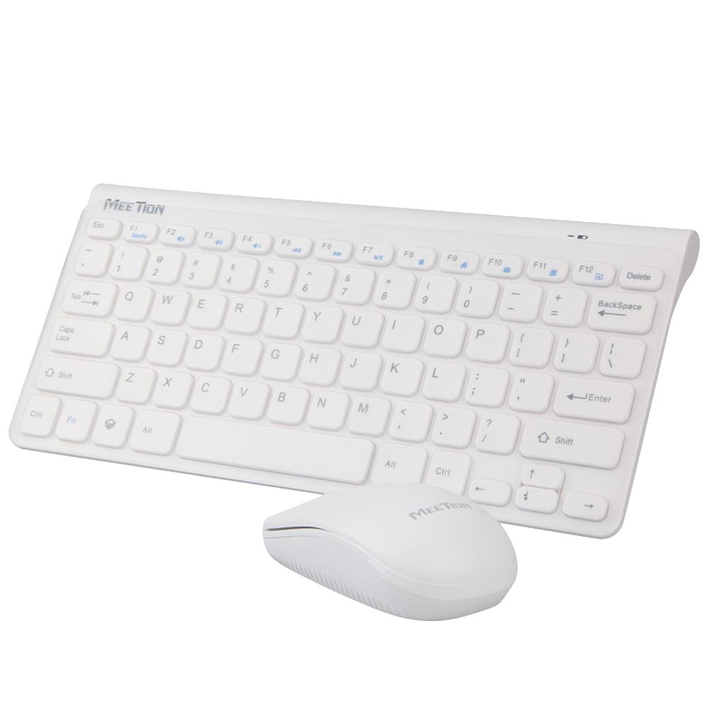 Combo Meetion WiFi teclado y mouse Mini4000 (blanco)