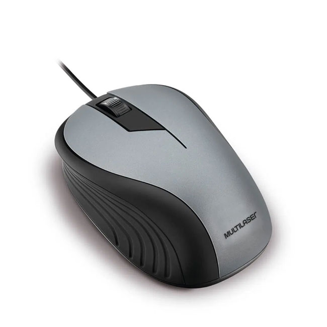 Mouse USB Multilaser MO225 (plata)